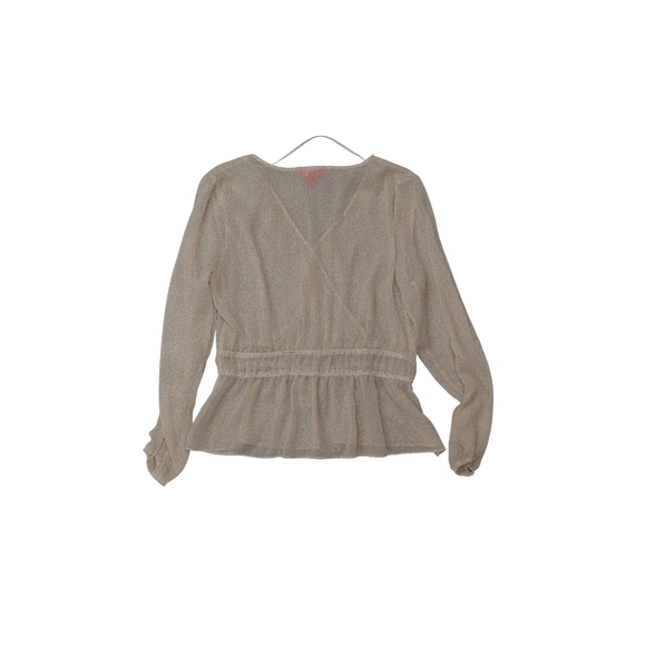 Joe Fresh Beige Wrap Blouse - Picture 2 of 5
